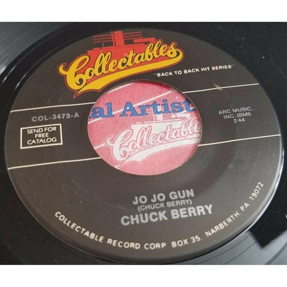 Chuck Berry Jo Jo Gun / Too Pooped to Pop 45 Vinyl Early Rock Reissue